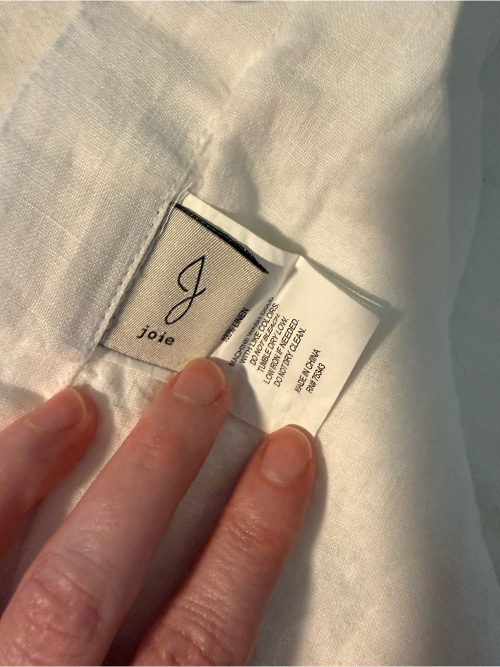 Joie Home White Linen Duvet
